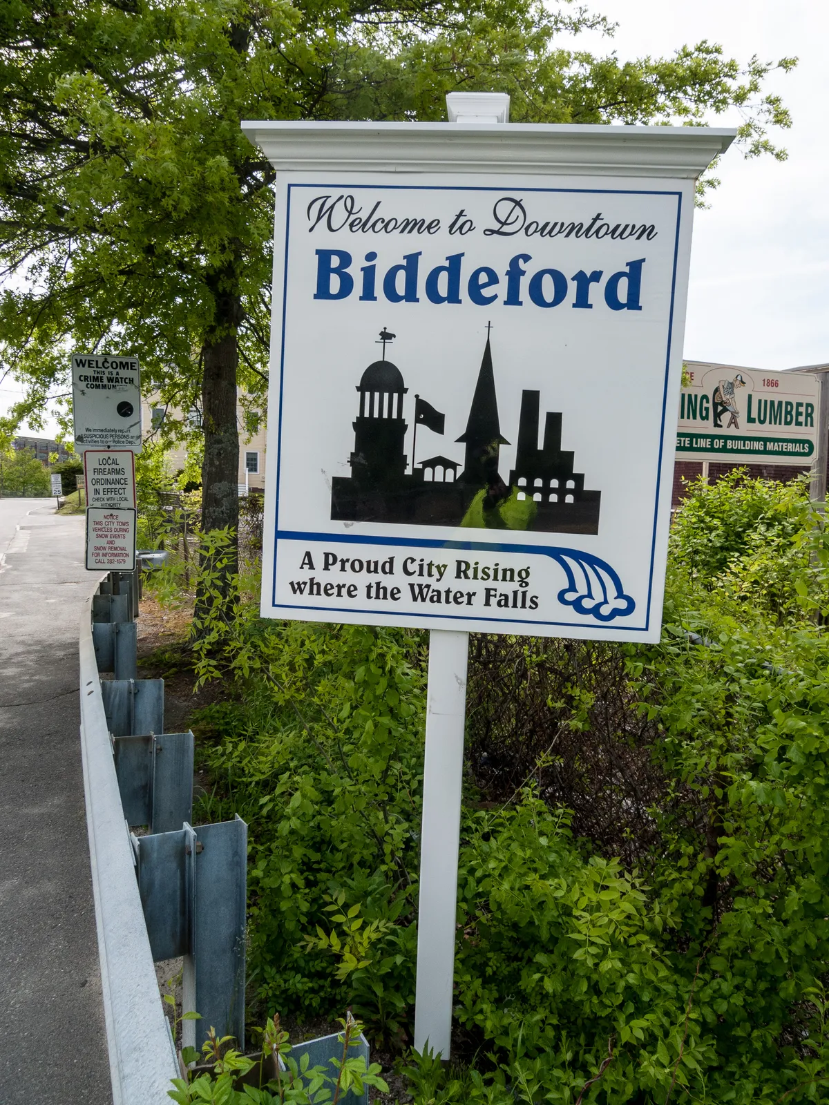 Downtown Biddeford, Maine, 10 minutes from the hotel