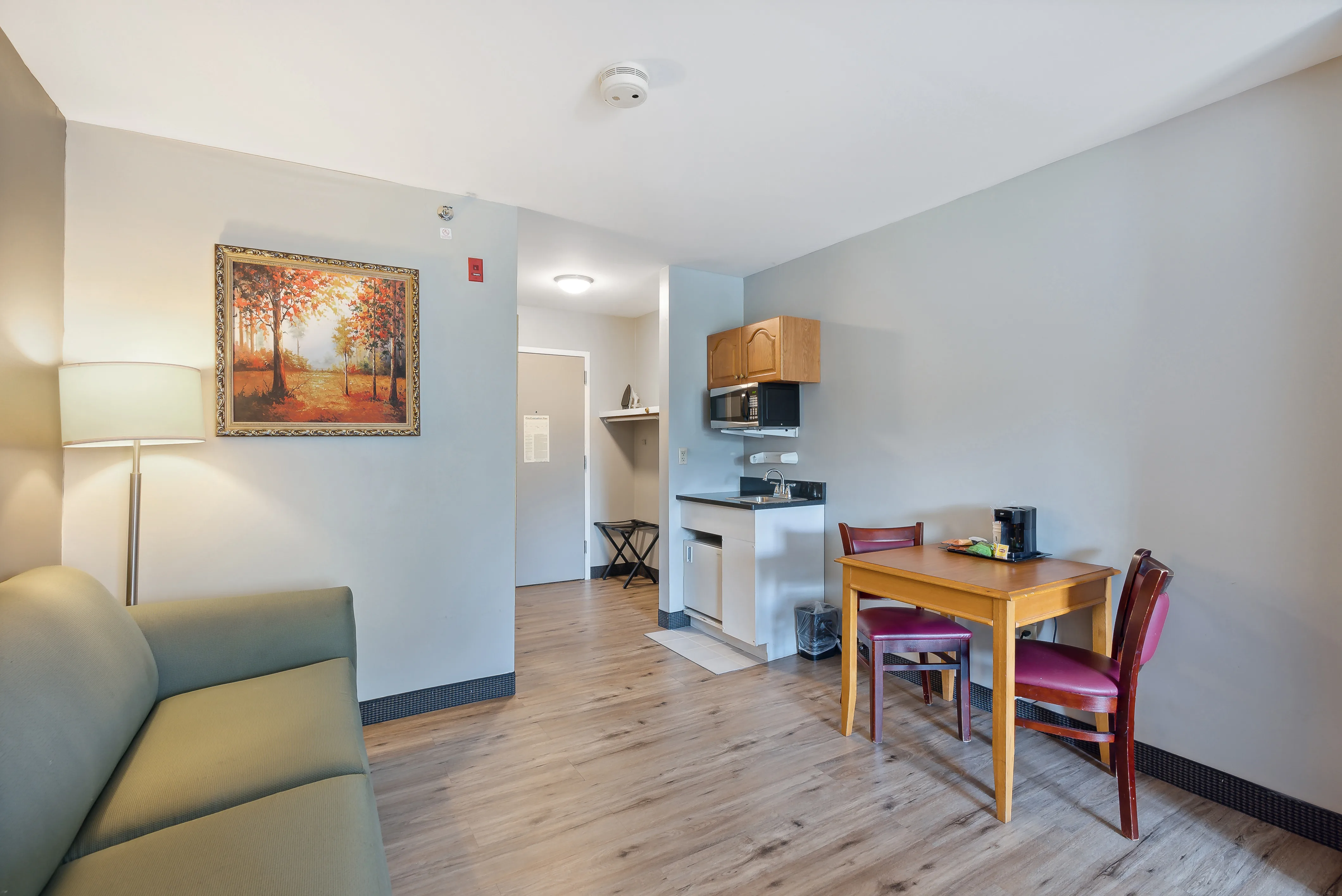 Suite common area at Saco Bay Hotel